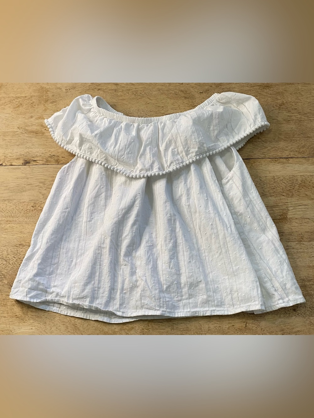 Gianni Bini GB Girls Sz L White Off The Shoulder Blouse